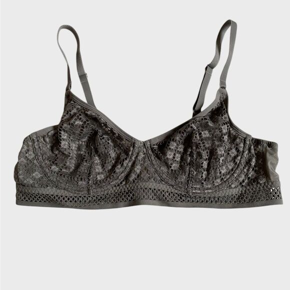 Adore Me Tatum Unlined Full Coverage Bra Size 38B Underwire Steel Gray - Picture 1 of 15